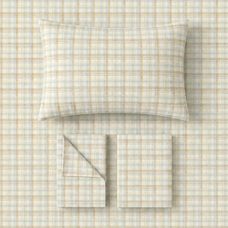 Ensemble de literie pour dortoir à carreaux épais et fins Ownkoti - image 4