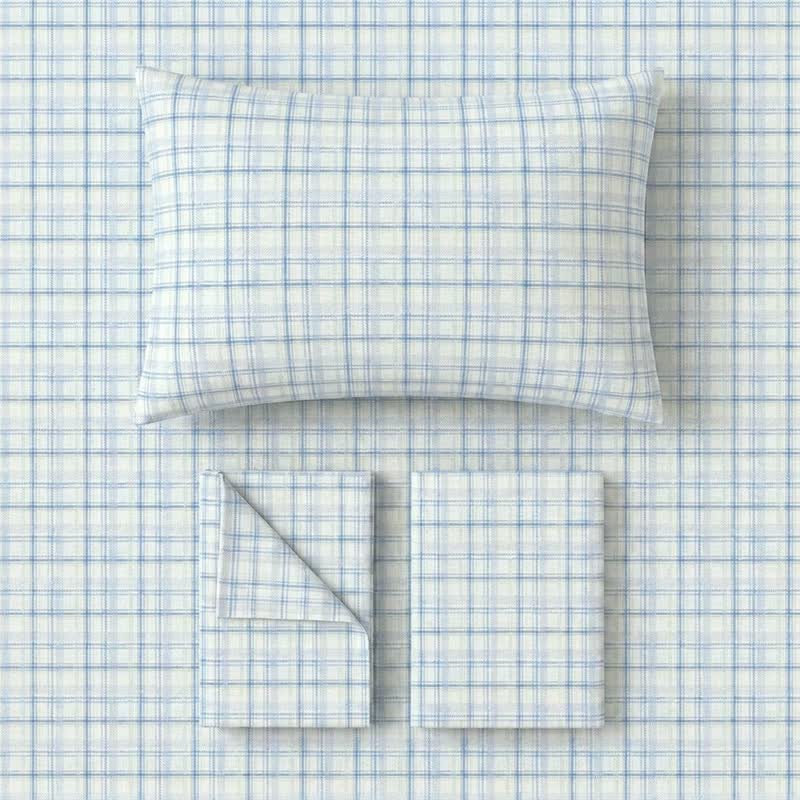 Ensemble de literie pour dortoir à carreaux épais et fins Ownkoti - image 10