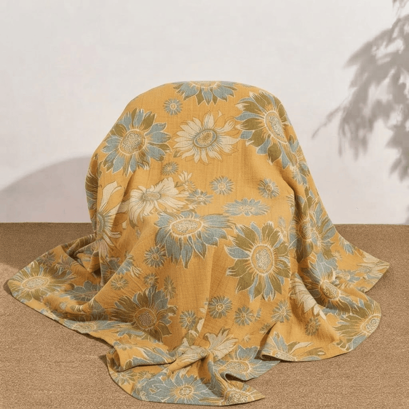 Couverture en coton Ownkoti Vintage Orange Tournesol - image 2