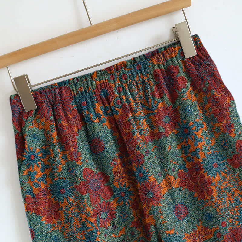 Ensemble de vêtements d'intérieur à bretelles et motif floral vintage Ownkoti - image 2