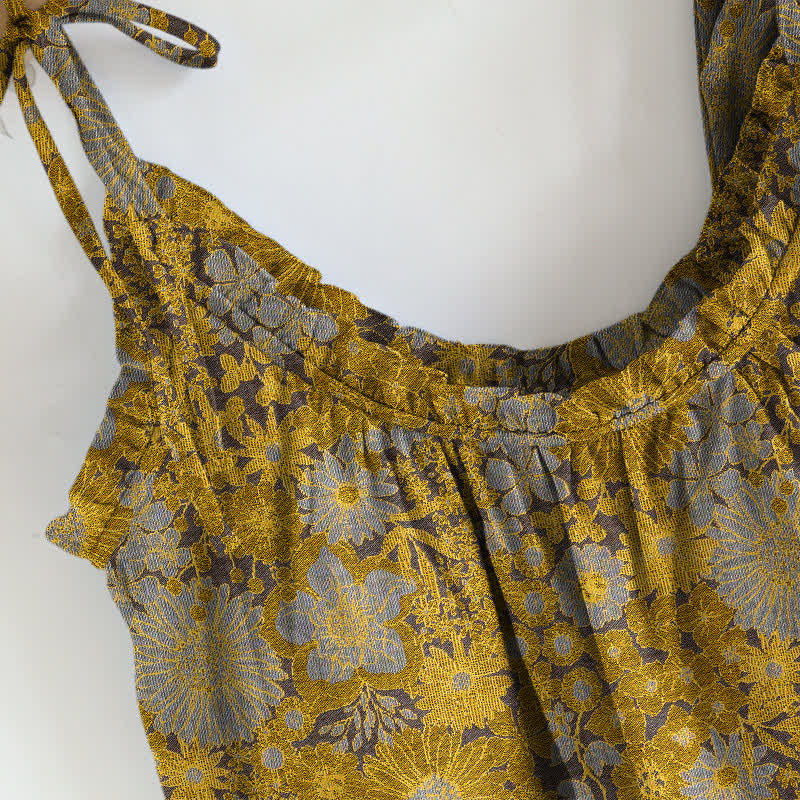 Ensemble de vêtements d'intérieur à bretelles et motif floral vintage Ownkoti - image 7
