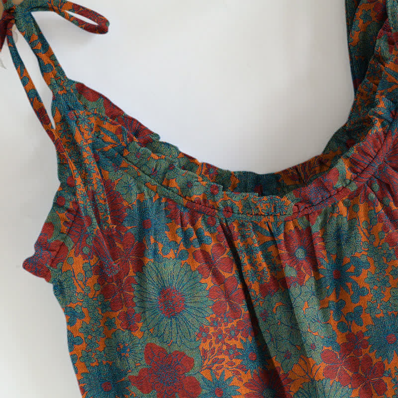Ensemble de vêtements d'intérieur à bretelles et motif floral vintage Ownkoti - image 1