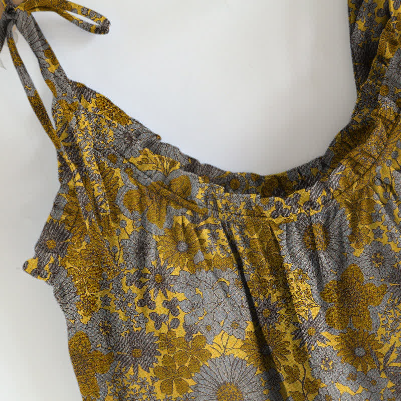 Ensemble de vêtements d'intérieur à bretelles et motif floral vintage Ownkoti - image 10