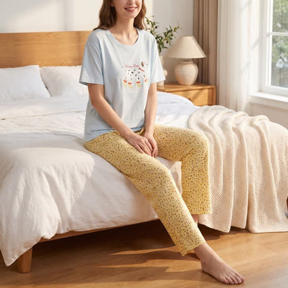Ensemble de vêtements d'intérieur en coton à motif de chien mignon Ownkoti - image 3