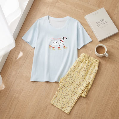 Ensemble de vêtements d'intérieur en coton à motif de chien mignon Ownkoti - image 4