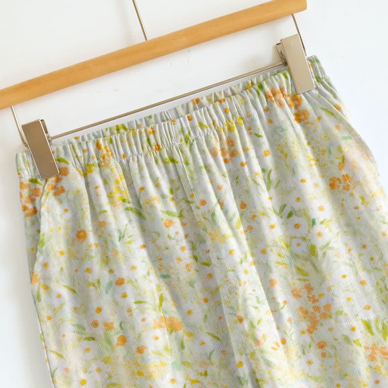 Ensemble de détente Ownkoti à bretelles fines et imprimé floral. - image 8