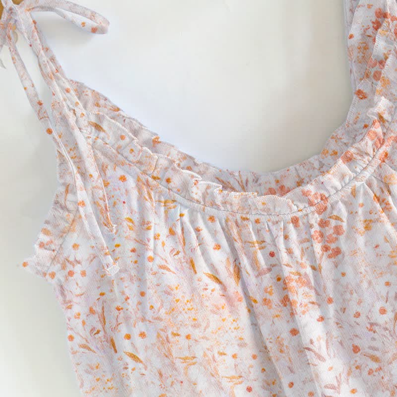 Ensemble de détente Ownkoti à bretelles fines et imprimé floral. - image 2