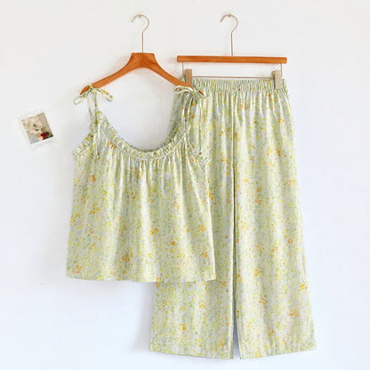 Ensemble de détente Ownkoti à bretelles fines et imprimé floral. - image 6