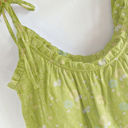 Ensemble lounge à bretelles et bretelles à motif floral doux Ownkoti - image 1