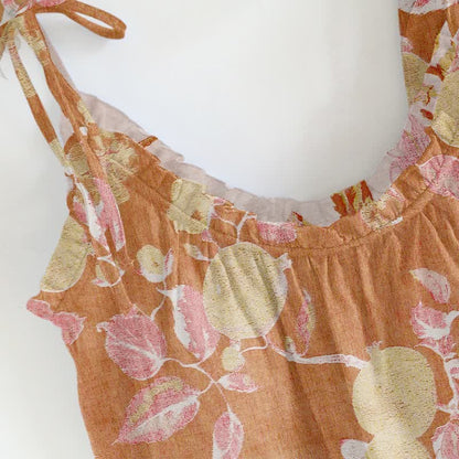 Ensemble de détente en coton à bretelles et imprimé floral rose poudré Ownkoti - image 5