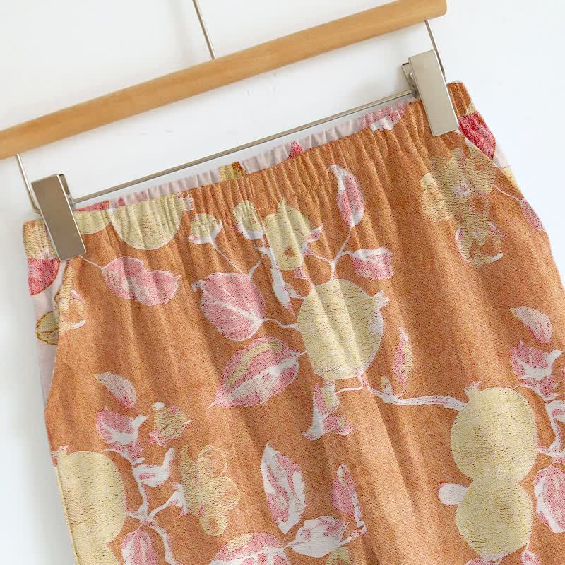 Ensemble de détente en coton à bretelles et imprimé floral rose poudré Ownkoti - image 6
