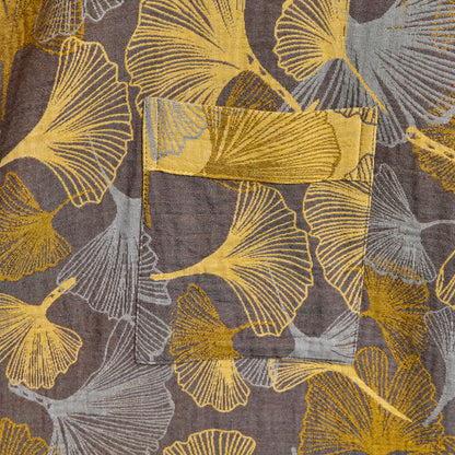 Robe de chambre Ownkoti Vintage Ginkgo Leaf en coton double gaze - image 10