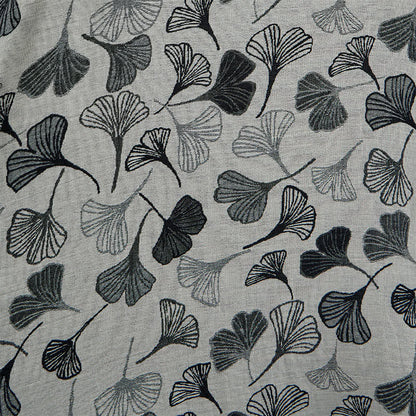 Kimono Ownkoti en coton noir et blanc à feuilles de ginkgo - image 13