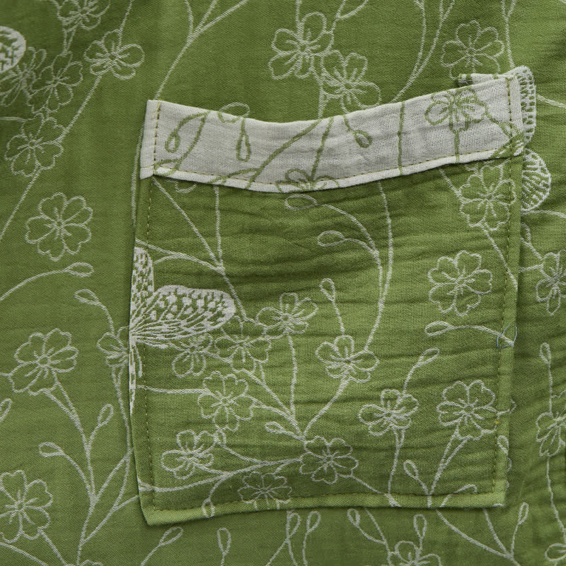 Peignoir kimono papillon botanique olive Ownkoti - image 5