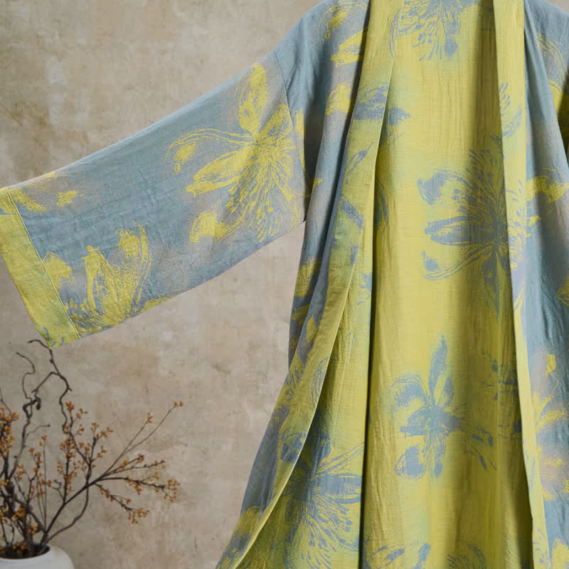 Kimono Ownkoti bohème à fleurs en double gaze de coton à fleurs - image 2