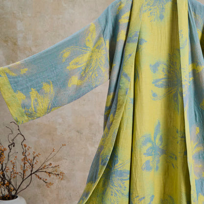 Kimono Ownkoti bohème à fleurs en double gaze de coton à fleurs - image 2