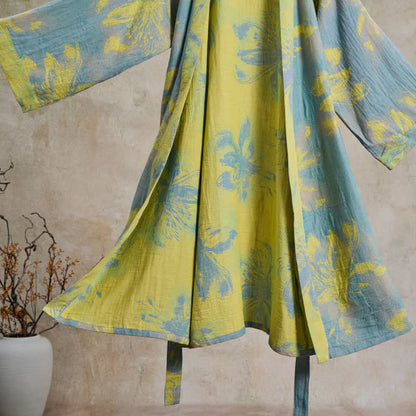 Kimono Ownkoti bohème à fleurs en double gaze de coton à fleurs - image 4