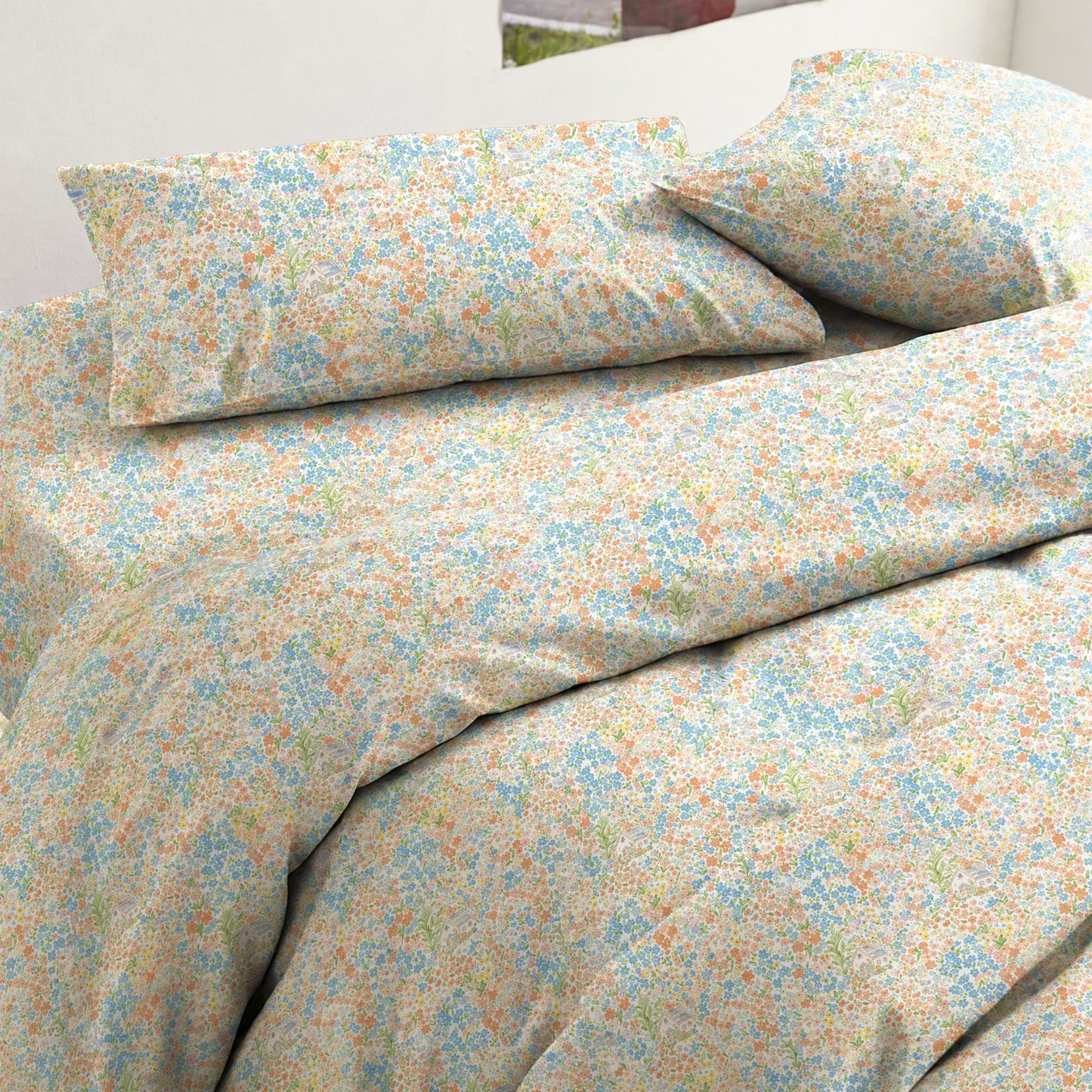 Ensemble de literie pour dortoir Ownkoti à fleurs discrètes, lit simple XL - image 3