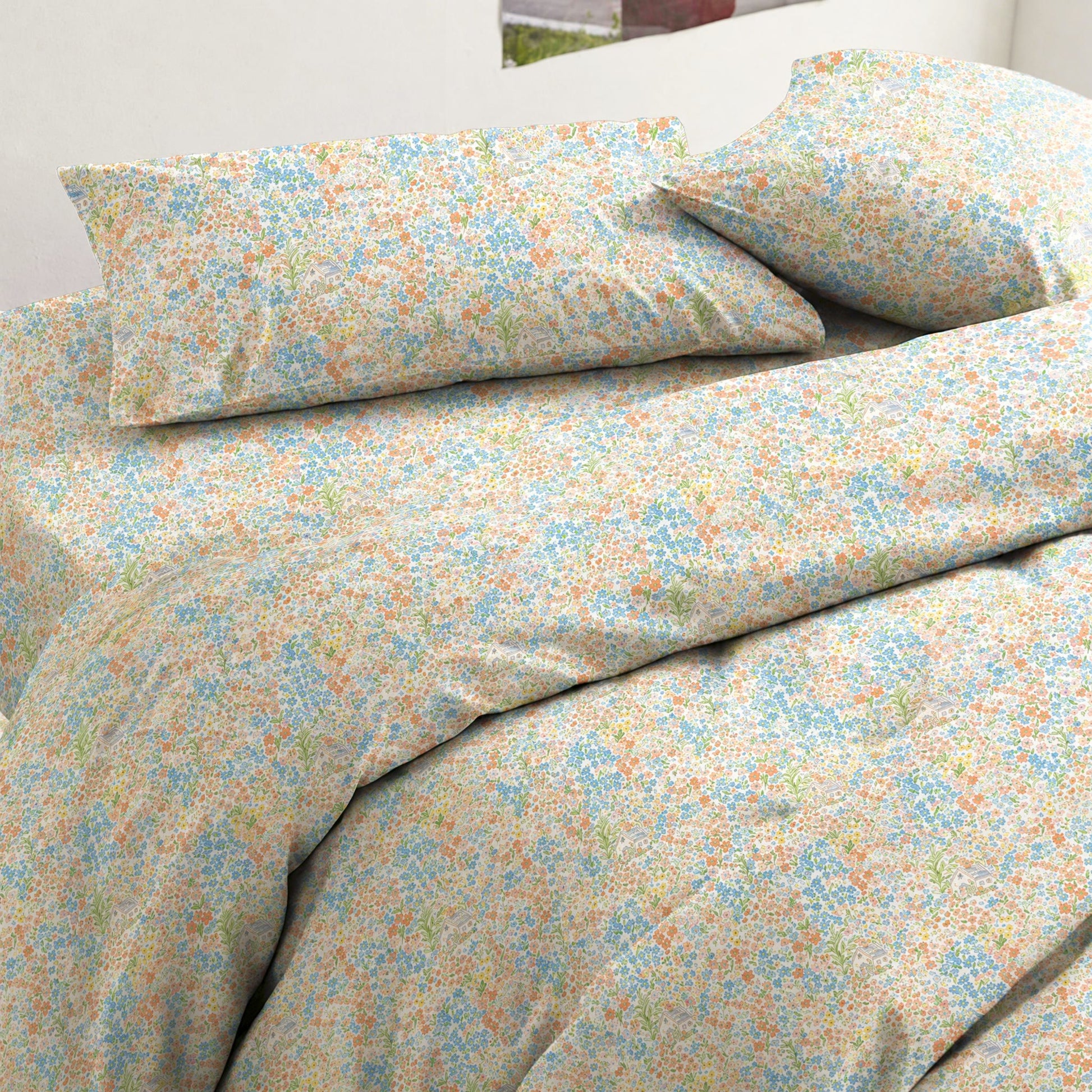 Ensemble de literie pour dortoir Ownkoti à fleurs discrètes, lit simple XL - image 3