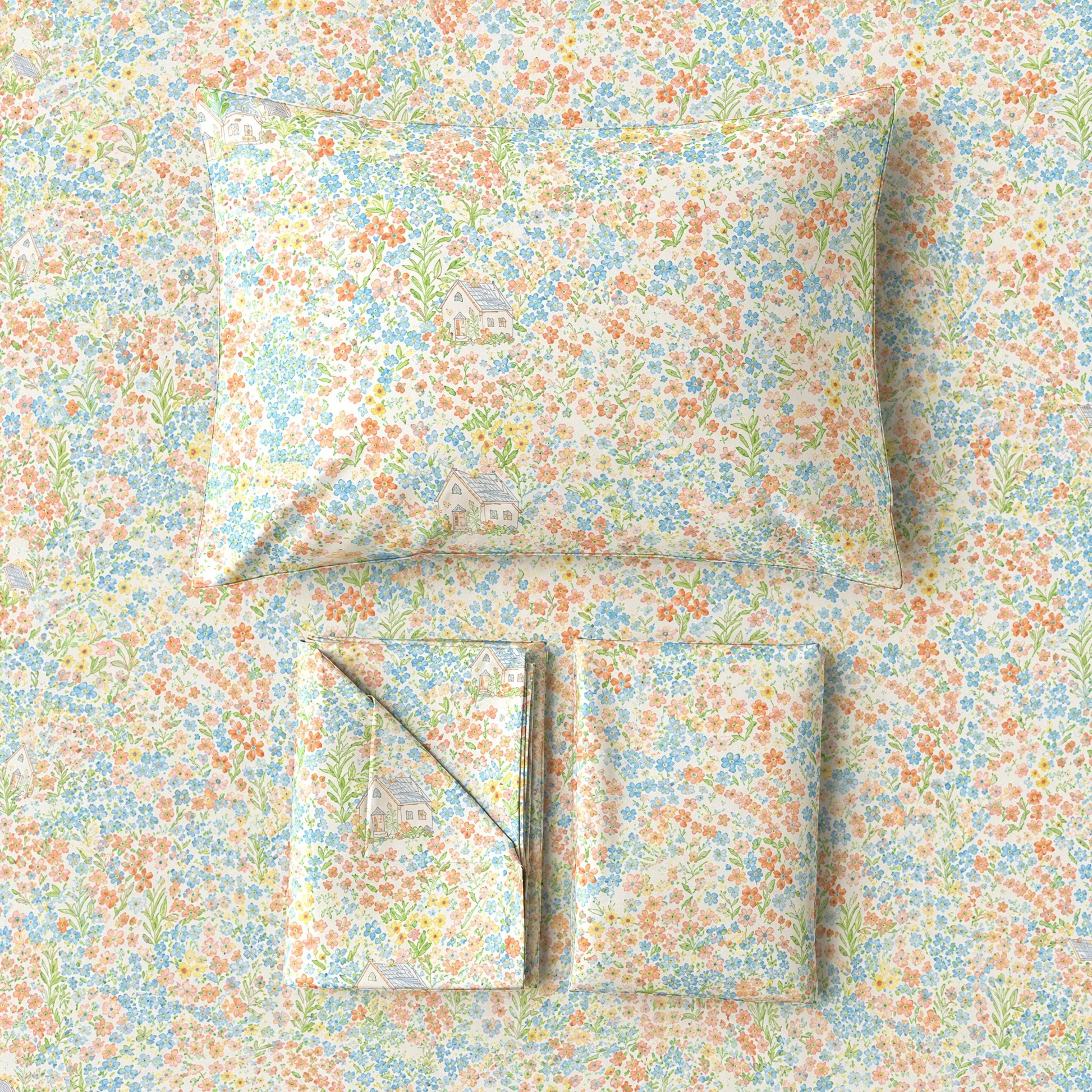Ensemble de literie pour dortoir Ownkoti à fleurs discrètes, lit simple XL - image 4