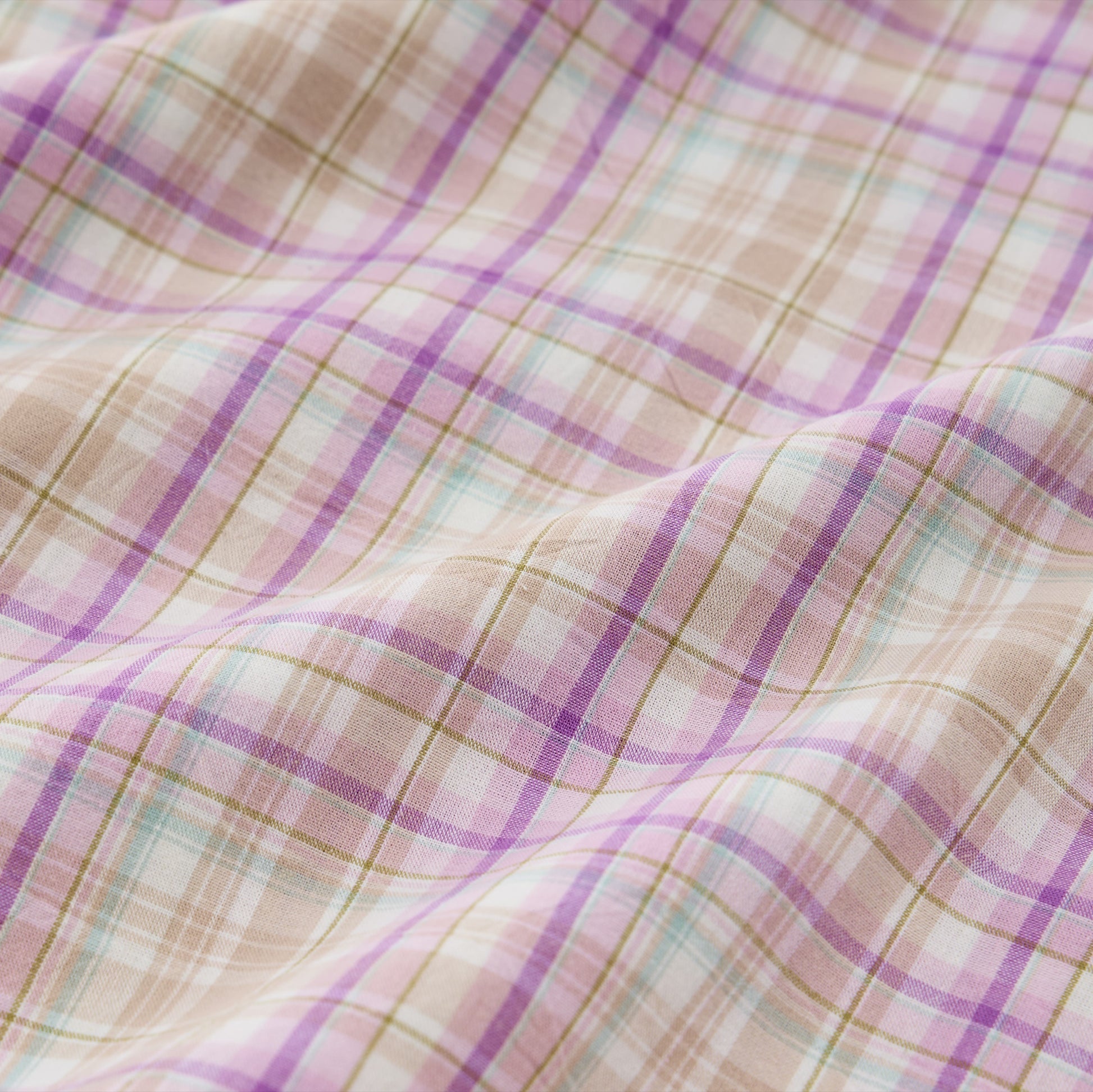 Ensemble de literie Ownkoti à carreaux violets doux pour lit simple XL. - image 6