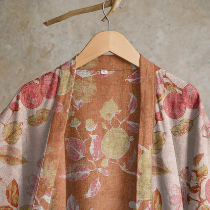 Kimono en coton à imprimé botanique grenade Ownkoti - image 8