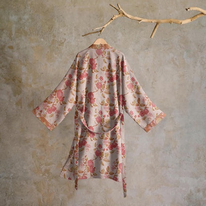 Kimono en coton à imprimé botanique grenade Ownkoti - image 6