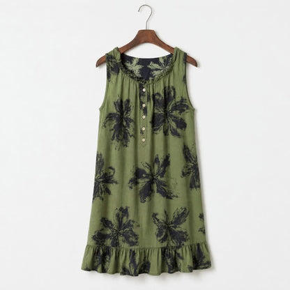 Robe d'intérieur en coton à motif floral nocturne botanique Ownkoti - Vert - L - image 2