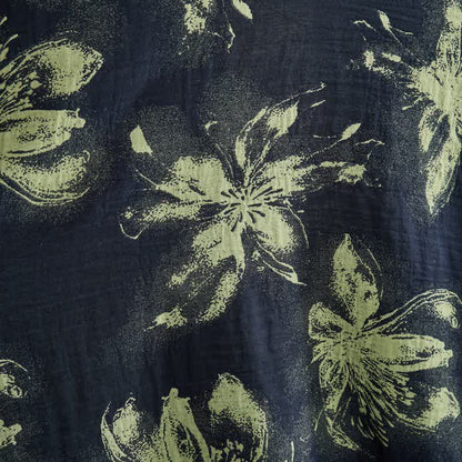 Robe d'intérieur en coton à motif floral nocturne botanique Ownkoti - image 1