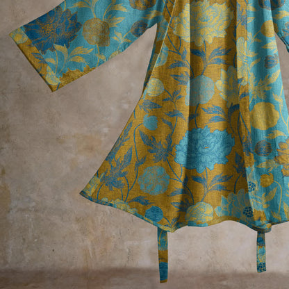 Robe de chambre vintage en coton à fleurs Ownkoti - image 14