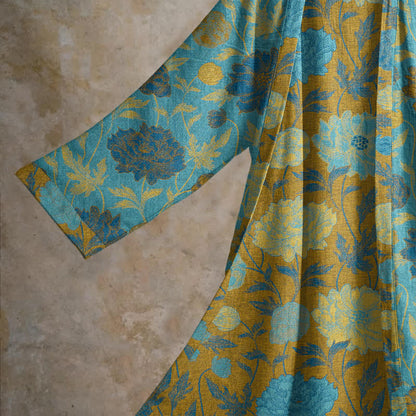 Robe de chambre vintage en coton à fleurs Ownkoti - image 13