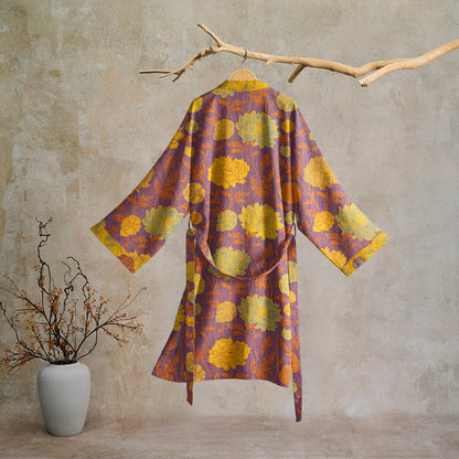 Robe de chambre vintage en coton à fleurs Ownkoti - image 26