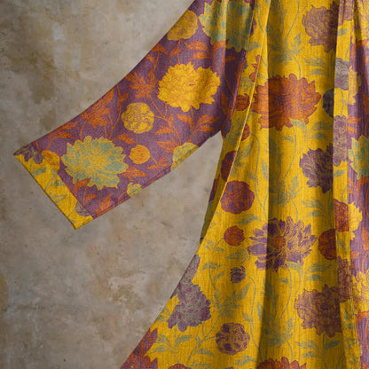 Robe de chambre vintage en coton à fleurs Ownkoti - image 28