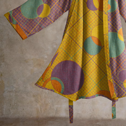 Ownkoti Retro Geometric Circle Cotton Robe - image 4