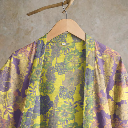 Kimono Ownkoti en coton à fleurs violettes - image 2