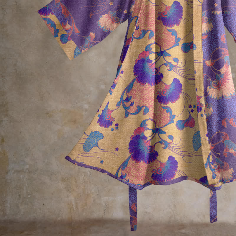 Ownkoti Floral Cotton Gauze Kimono Lounge Robe - image 4