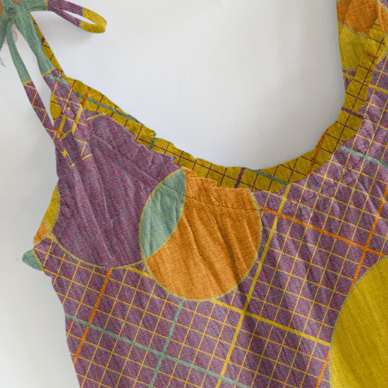 Ensemble pyjama débardeur à motif de cercle abstrait - image 2