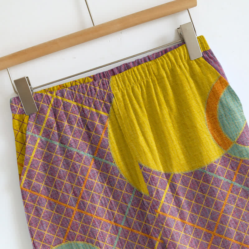 Ensemble pyjama débardeur à motif de cercle abstrait - image 3