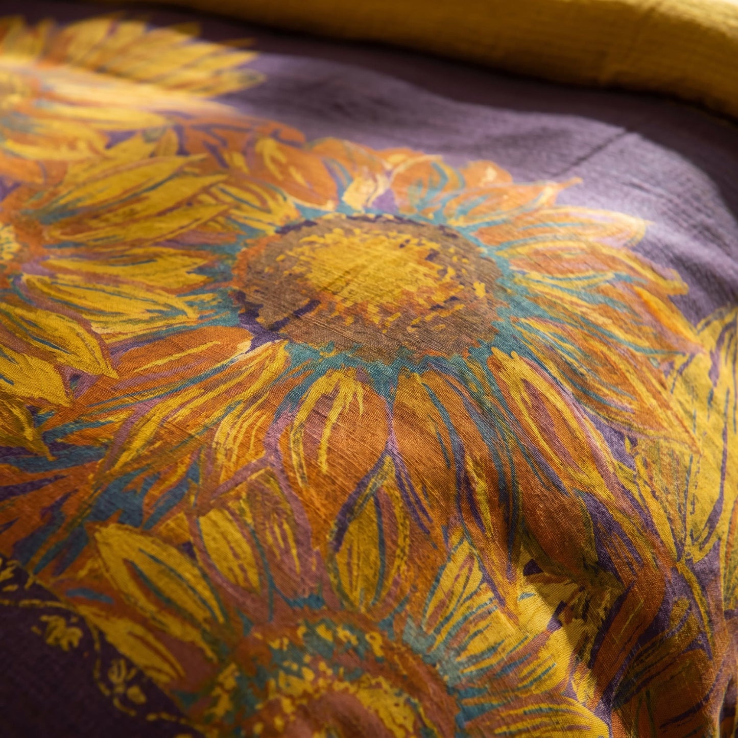 Parure de lit Ownkoti Vintage Tournesol en gaze de coton - image 15