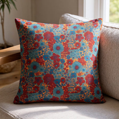 Oreiller en gaze de coton à motif floral vintage Ownkoti - Vert - Oreiller - image 0