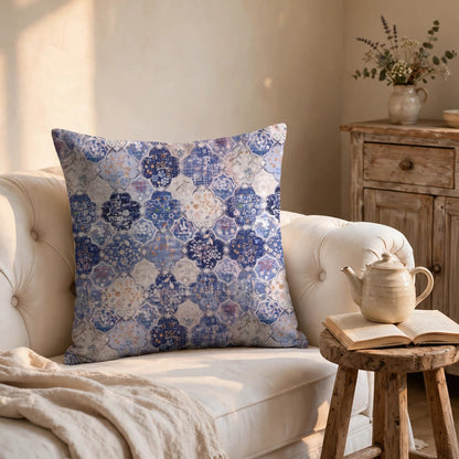 Housse de coussin carrée à motif floral marocain rétro Ownkoti - image 1