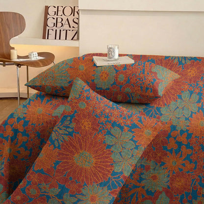 Ensemble de literie en gaze de coton à motif floral rétro Ownkoti - image 6