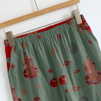 Ensemble pyjama en coton à imprimé de gourde porte-bonheur Ownkoti - image 5
