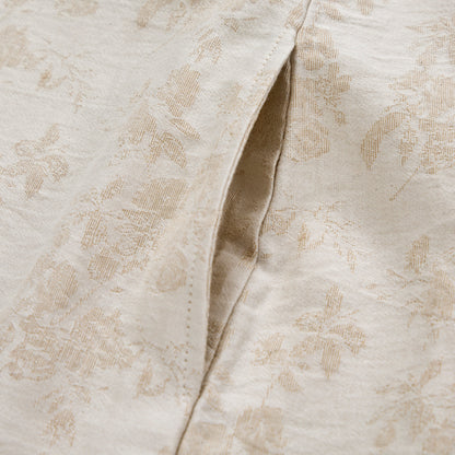 Nuisette en coton beige à fleurs rétro Ownkoti - image 6