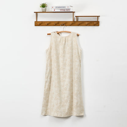 Nuisette en coton beige à fleurs rétro Ownkoti - image 1