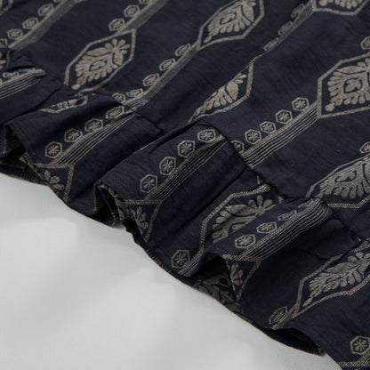 Nuisette vintage Ownkoti bleu marine à motifs géométriques en coton - image 7