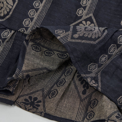 Nuisette vintage Ownkoti bleu marine à motifs géométriques en coton - image 5
