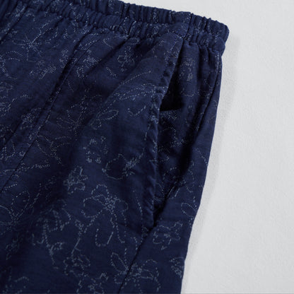 Ensemble de détente Ownkoti rétro bleu marine à fleurs, débardeur en coton. - image 7