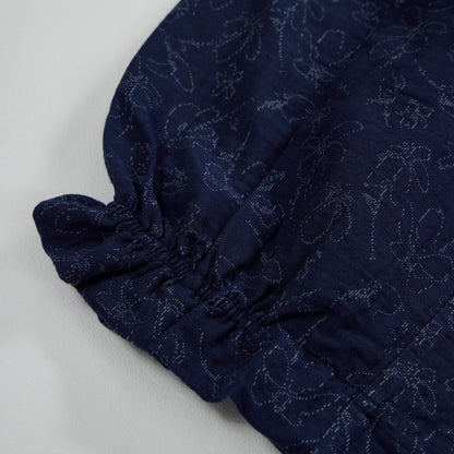 Ensemble de détente Ownkoti rétro bleu marine à fleurs, débardeur en coton. - image 8