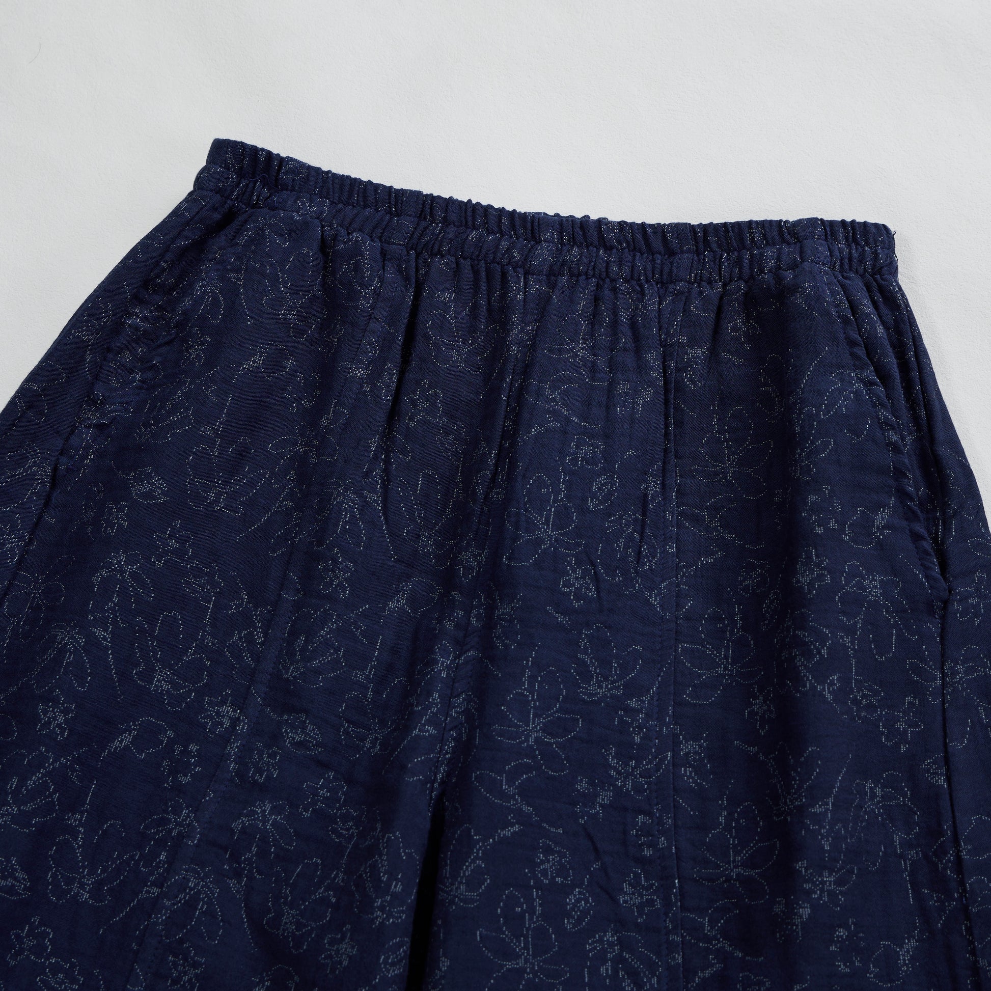 Ensemble de détente Ownkoti rétro bleu marine à fleurs, débardeur en coton. - image 6
